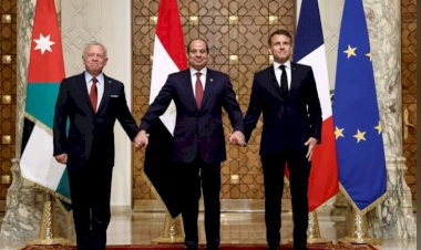 قمة مصرية - فرنسية - أردنية تطالب بوقف فوري لإطلاق النار في غزة وترفض التهجير