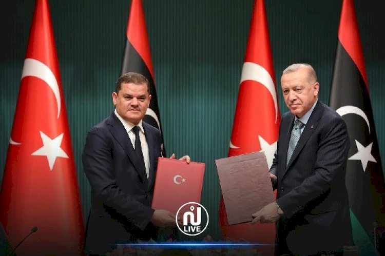 أردوغان والدبيبة واتفاقية الحدود البحرية.. أهداف وتداعيات